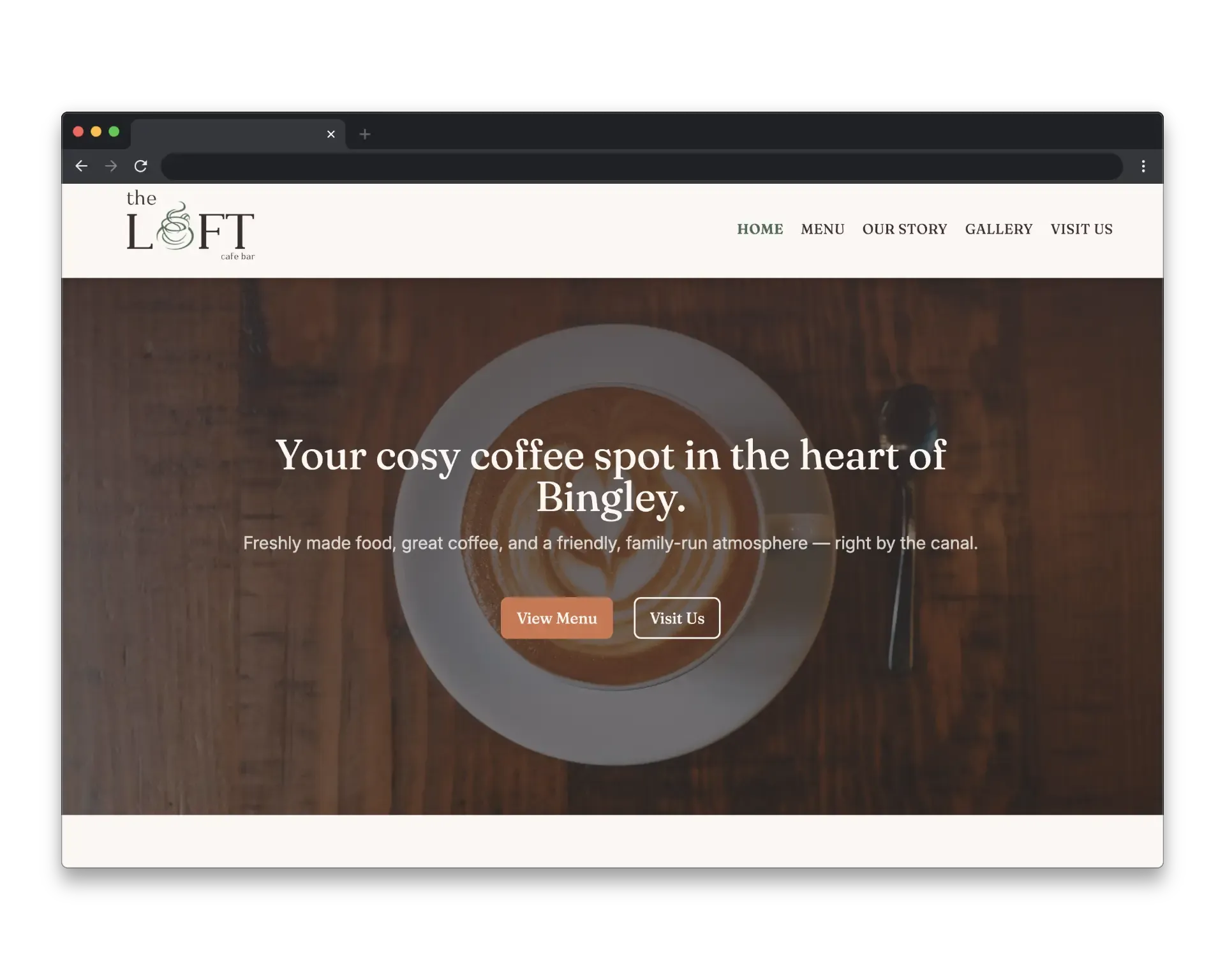 The Loft Café Website
